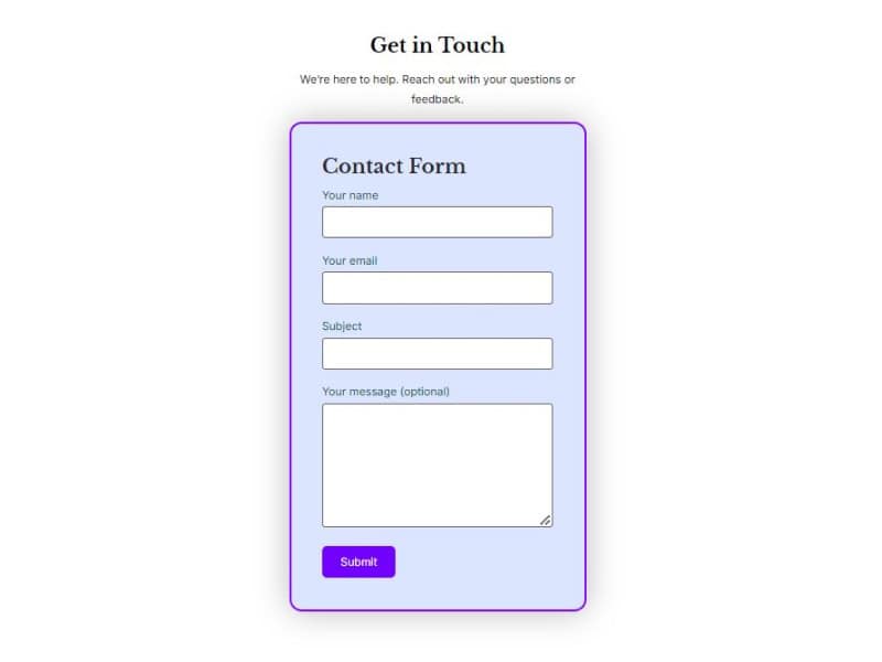 Contact Form 7 with Border Shadow